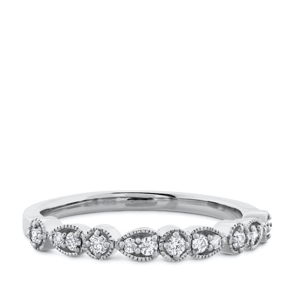 Isabelle Teardrop Milgrain Diamond Band